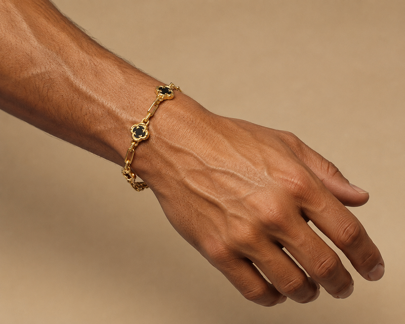 The Clover Bracelet — Sterling Silver &amp; 18K Gold