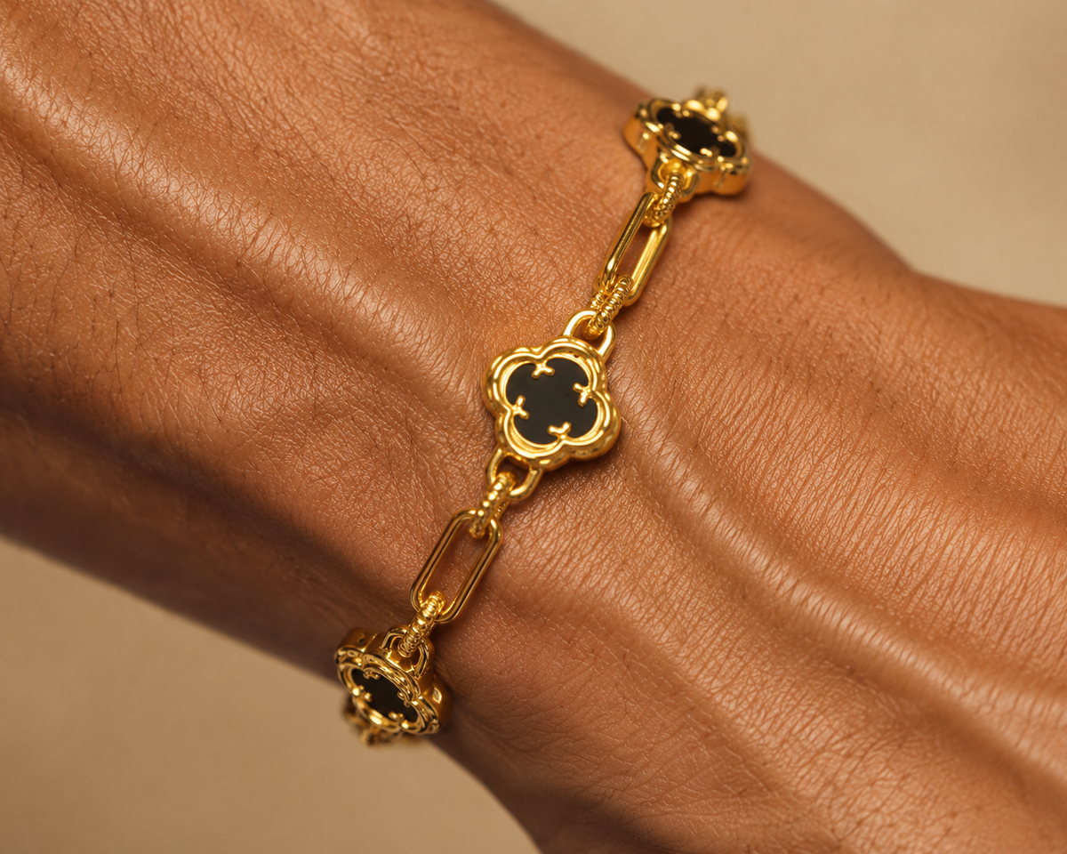 The Clover Bracelet — Sterling Silver &amp; 18K Gold
